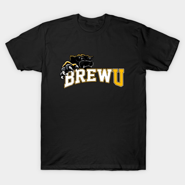 BrewU and Panther (No Outline) T-Shirt by PantherU